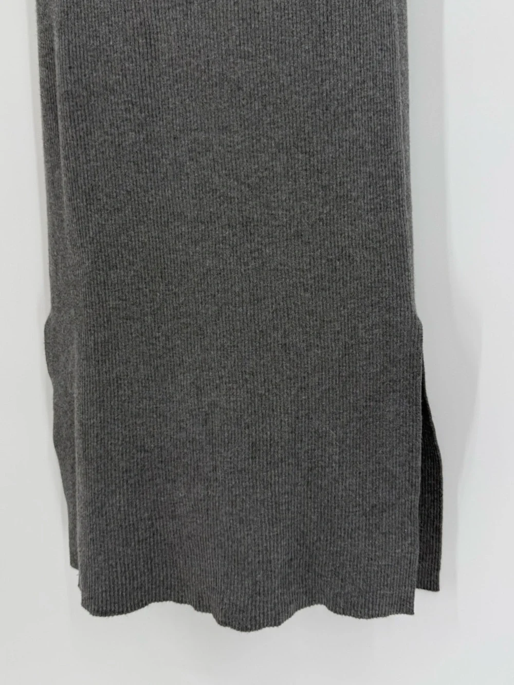 Kindred Bravely Ribbed Knit Square Neck Nursing Midi Dress | Gray | XS - Picture 6 of 7